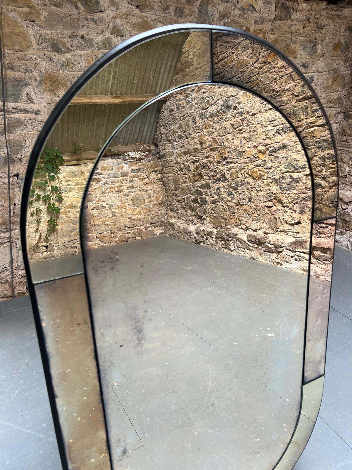 Art Deco bronze panelled oval  - 720 x 1250mm - Image 2