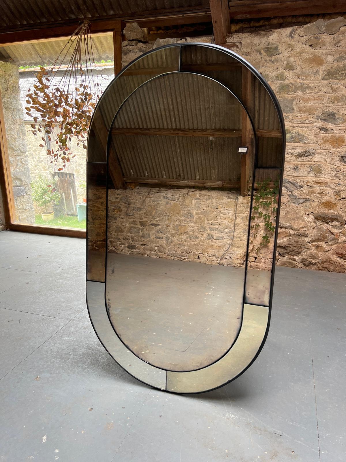 Art Deco bronze panelled oval  - 720 x 1250mm - Image 4