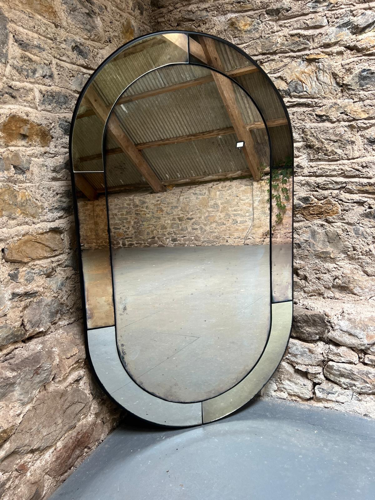 Art Deco bronze panelled oval  - 720 x 1250mm - Image 5