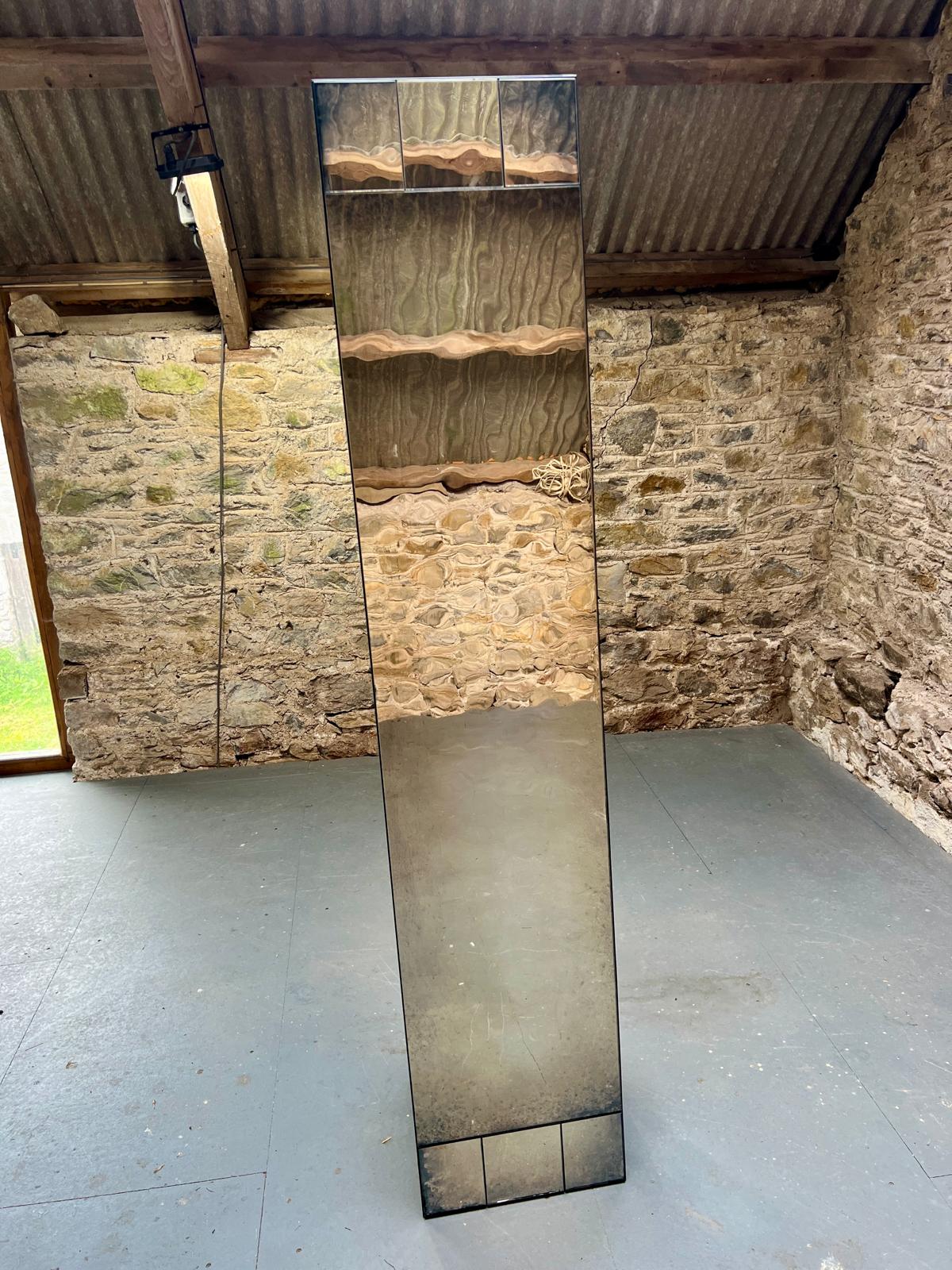 Rough Edges, tall wobble glas mirror - 377 x 1853mm - Image 3