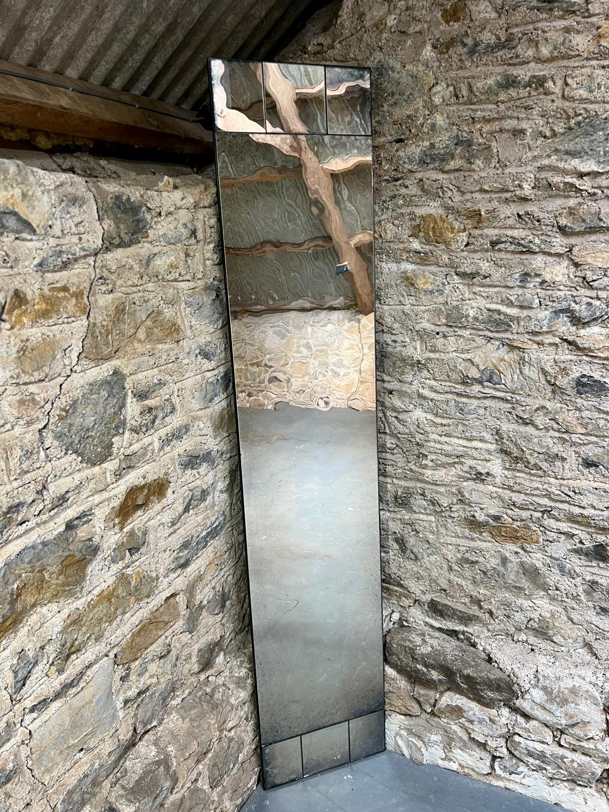 Rough Edges, tall wobble glas mirror - 377 x 1853mm - Image 4