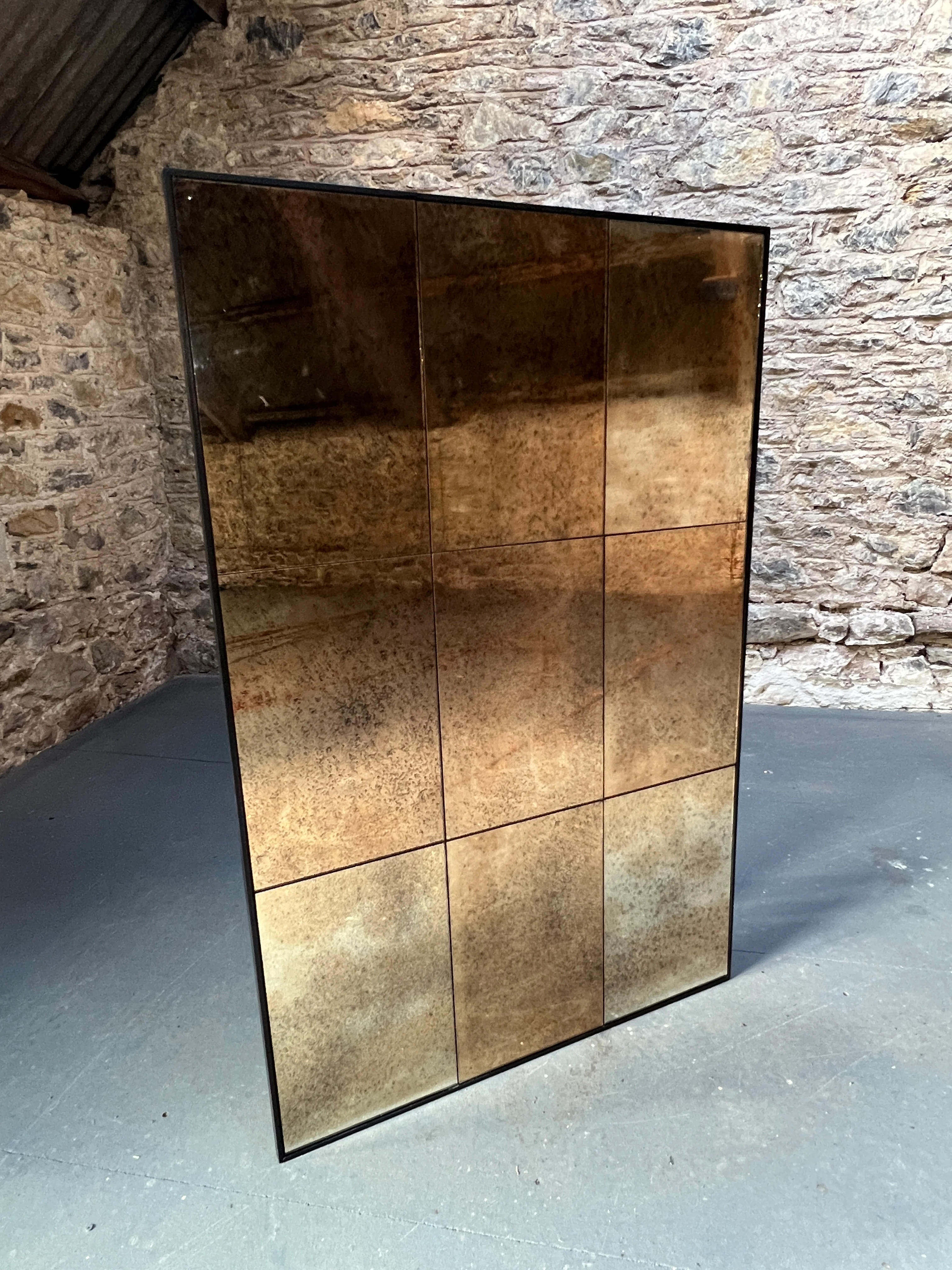 Bronzed Heavy Fox panelled mirror - 825 x 1230mm - Image 3