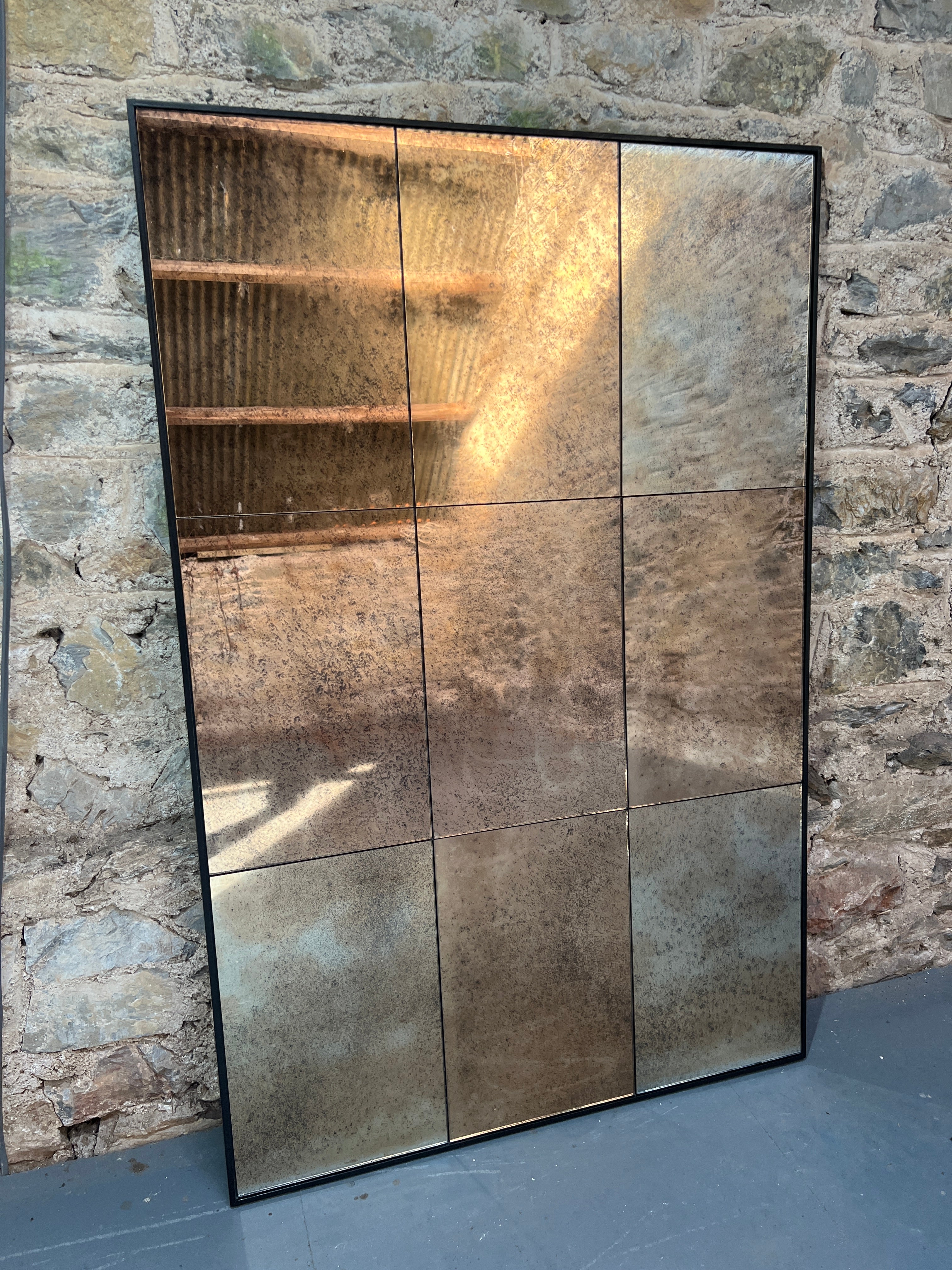 Bronzed Heavy Fox panelled mirror - 825 x 1230mm - Image 4