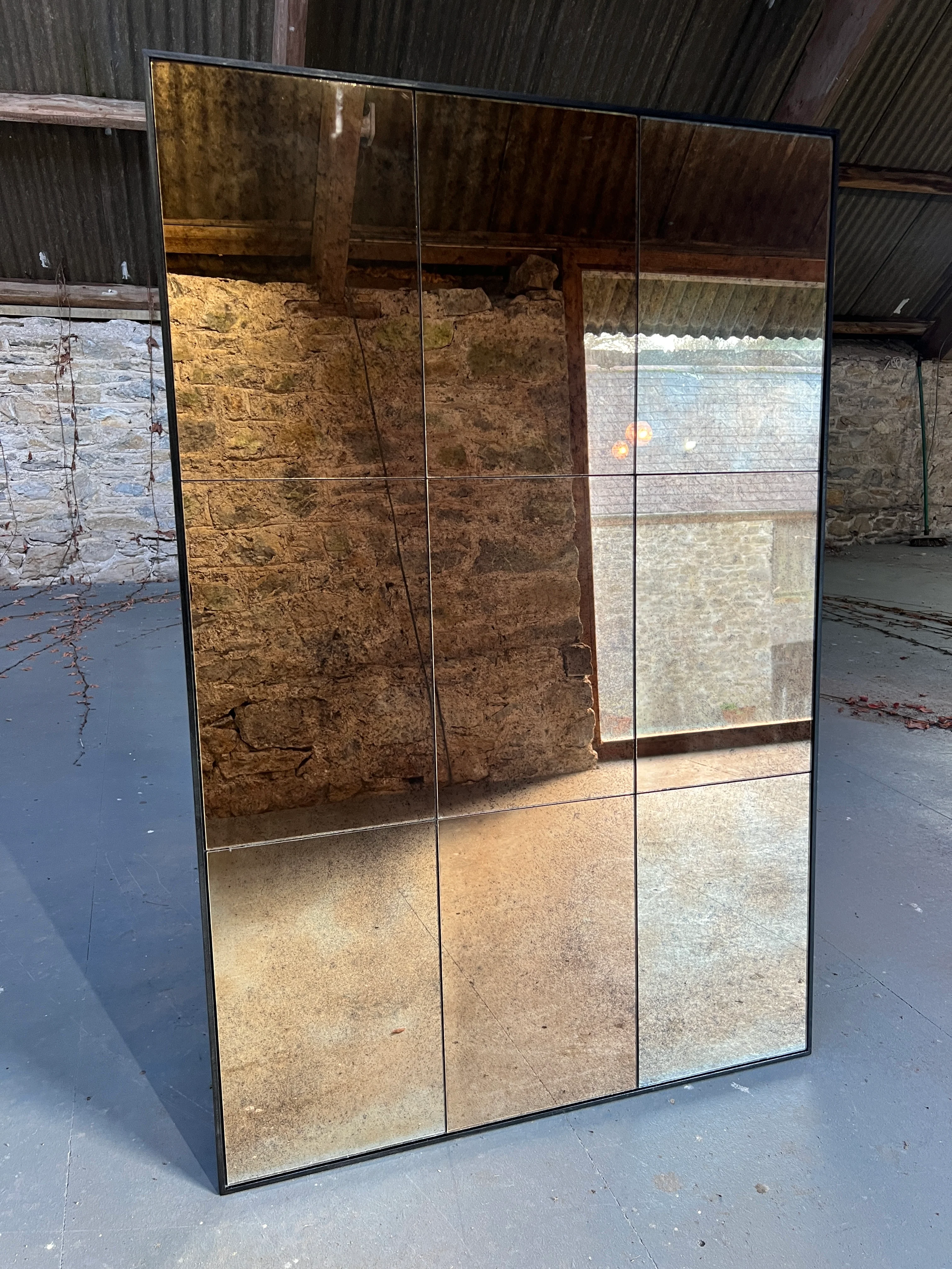 Bronzed Heavy Fox panelled mirror - 825 x 1230mm - Image 5