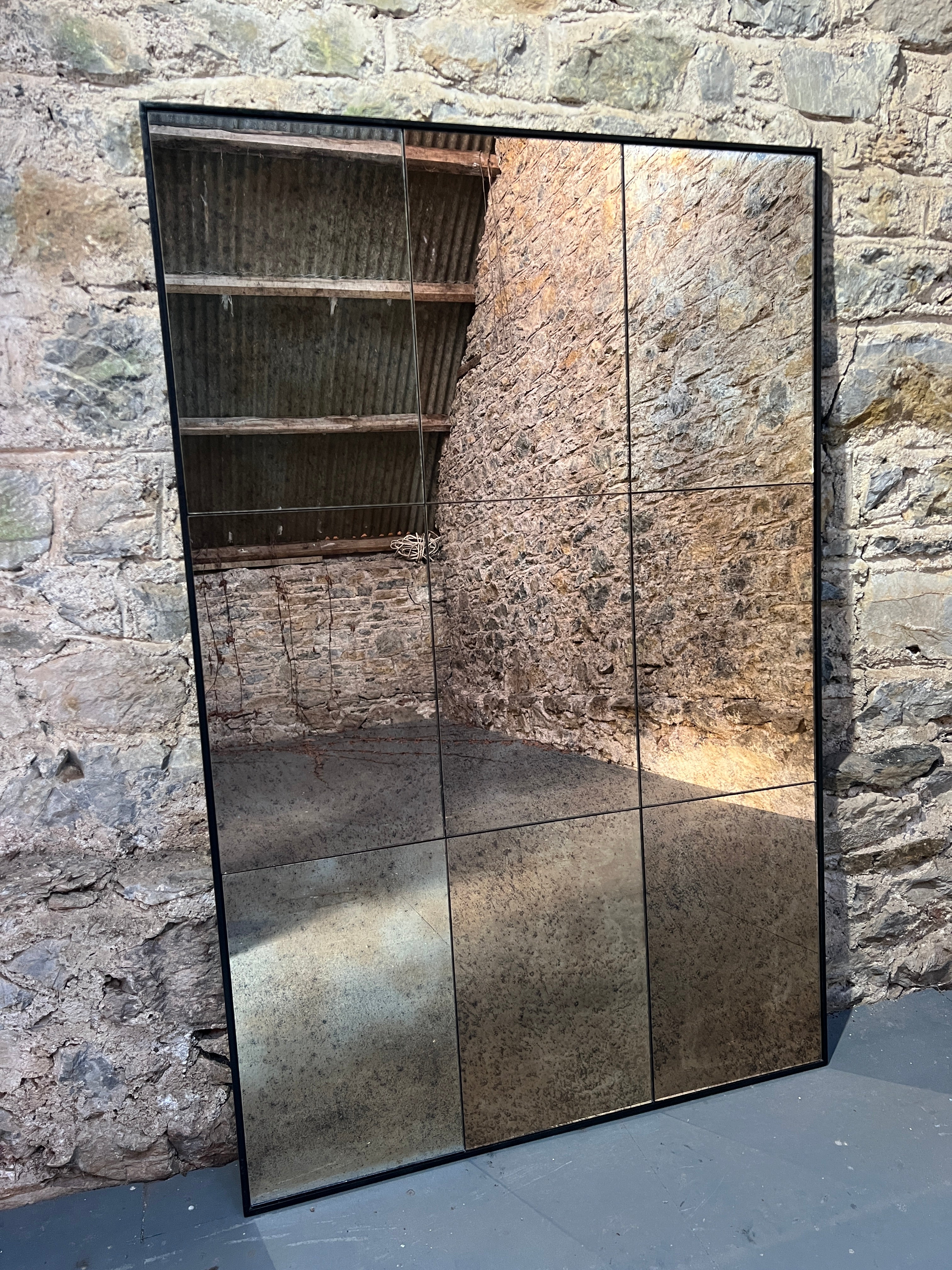 Bronzed Heavy Fox panelled mirror - 825 x 1230mm - Image 6