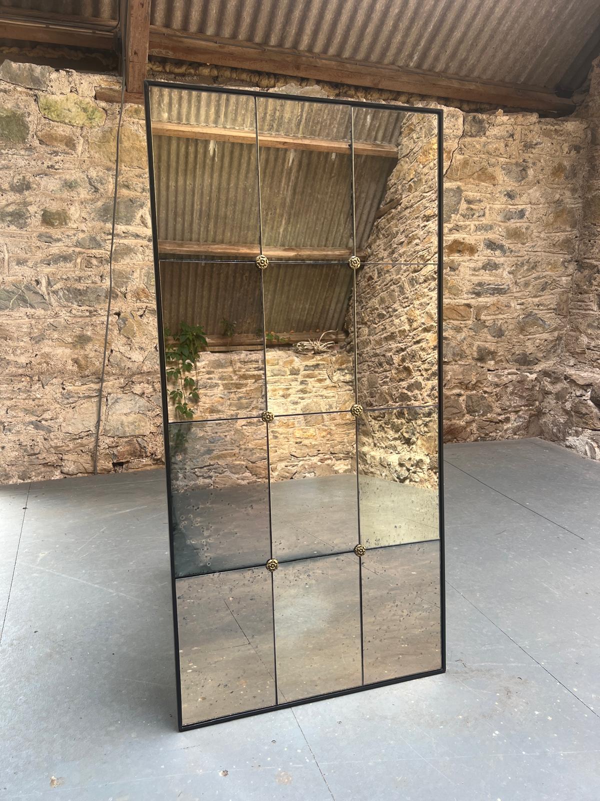 Heavy Restoration panelled mirror - 607 x 1236mm - Image 4