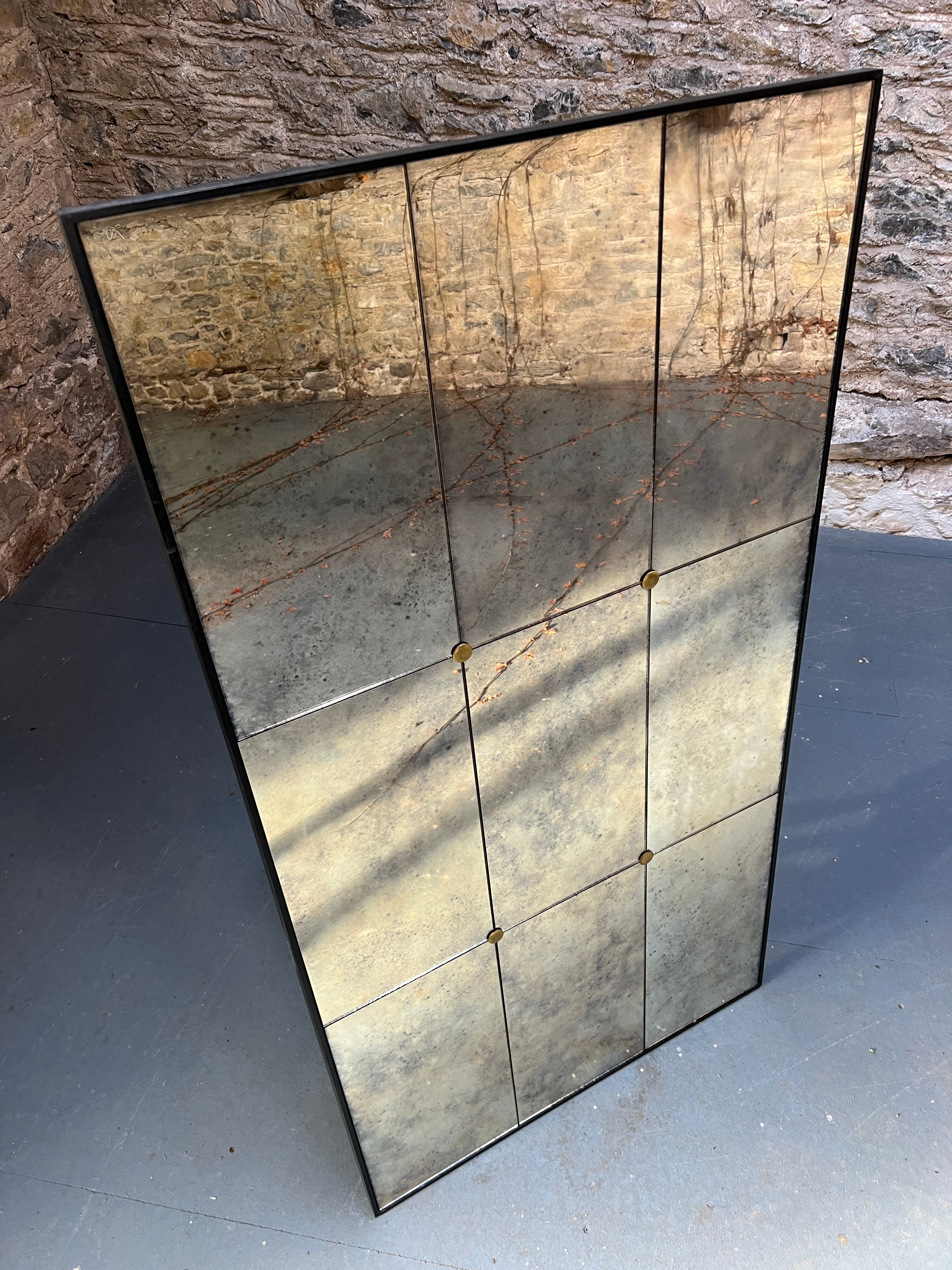 Panelled Vintage mirror with rosettes - 745 x 1400mm - Image 5