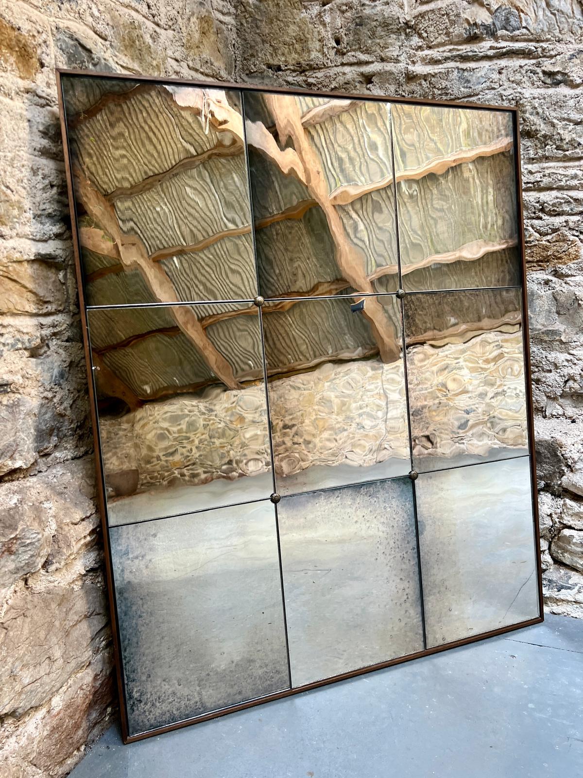 Panelled Wobble Glass in Rough Edges - 780 x 955mm - Image 3