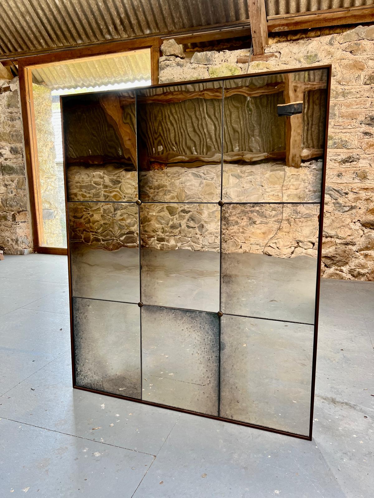 Panelled Wobble Glass in Rough Edges - 780 x 955mm - Image 5
