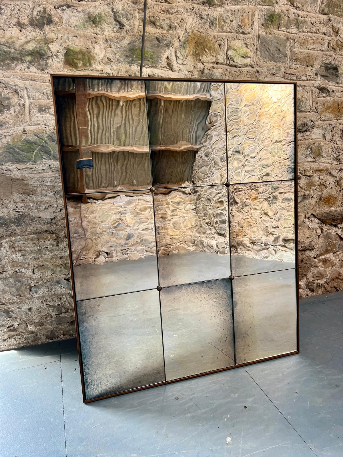 Panelled Wobble Glass in Rough Edges - 780 x 955mm - Image 6