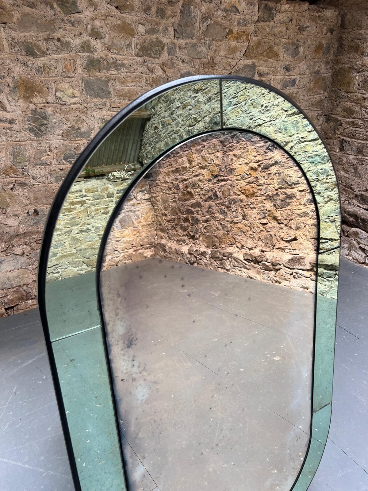 Art Deco green panelled oval  - 720 x 1250mm - Image 4
