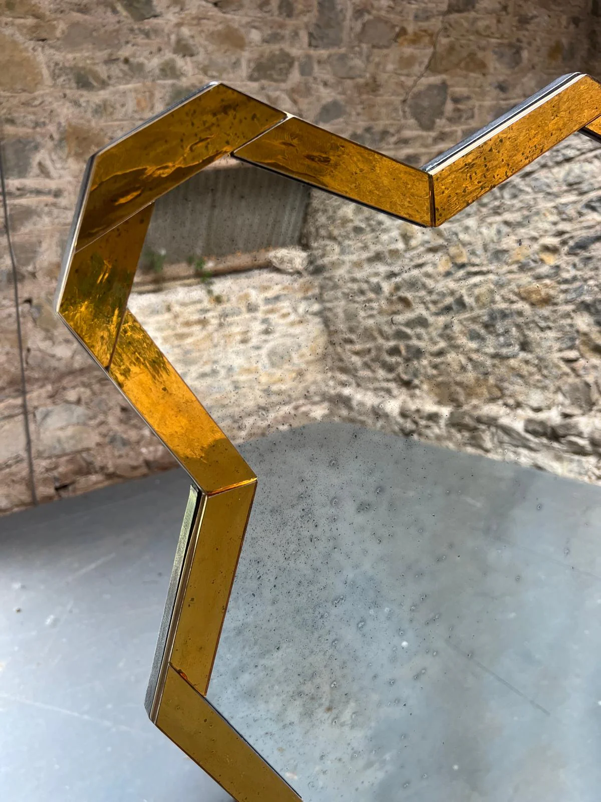 Wobbled, water glass, bordered mirror - 920 x 1220mm - Image 6
